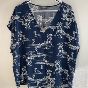 Primark / short sleeve blouse / navy / XL/14
